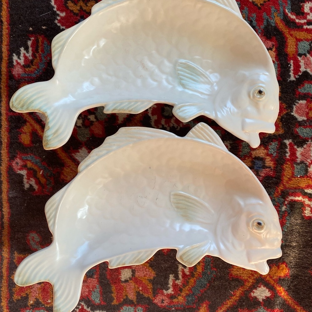 Pair of Vintage Ceramic Fish Plates by Shorter & Sons Ltd.